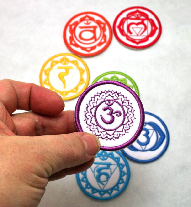 Chakra Patch Set Choose White or Black Chakra Energy - Image 2