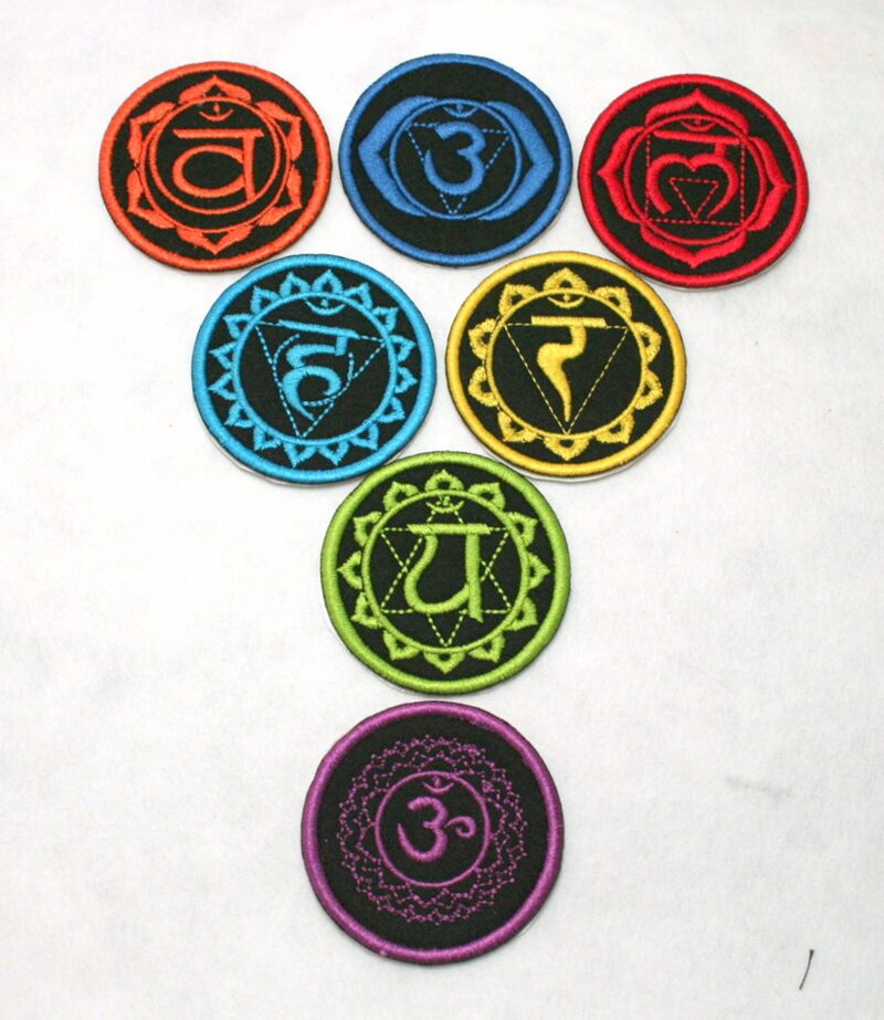 Chakra Patch Set Choose White or Black Chakra Energy