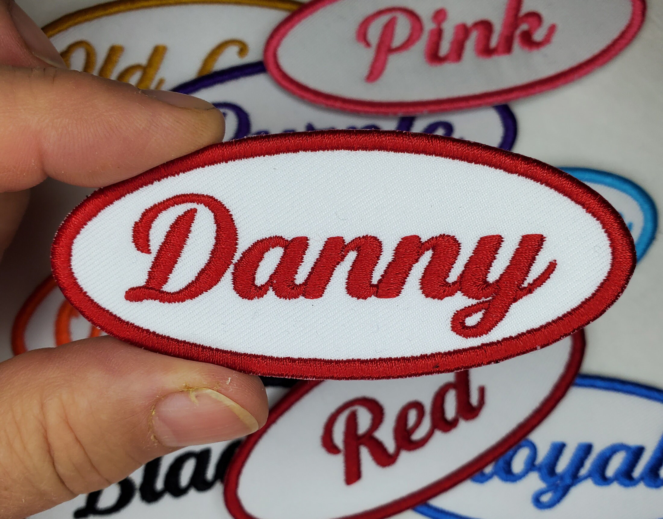 Personalized Adhesive patch, Iron-on Custom Patches, name tag, name  plates
