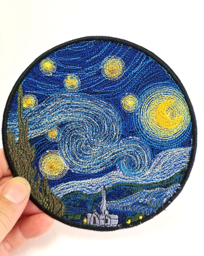 Van Gogh Starry Nights Embroidered Patch Back Patch Backpack Patch Embroidery - Cool Iron On Patch